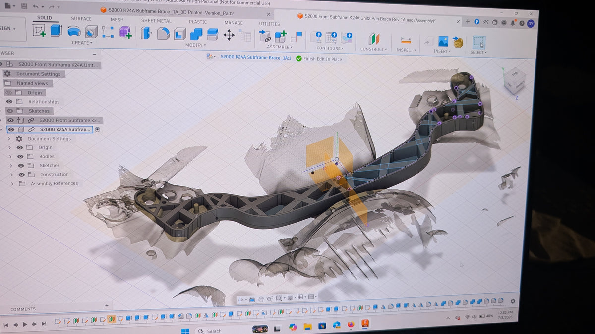 **PREORDER** Honda S2000 K-Swap Front Sub-frame Brace